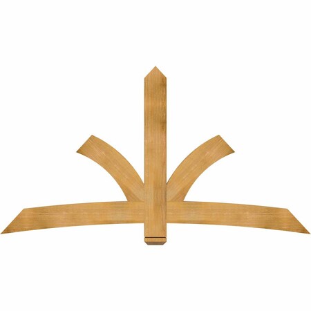 Ekena Millwork Davenport Rough Sawn Timber Gable Bracket, Western Red Cedar, 84"W x 45"H x 2"D x 6"F, 13/12 Pitch GBW084X45X0206DAV00RWR
